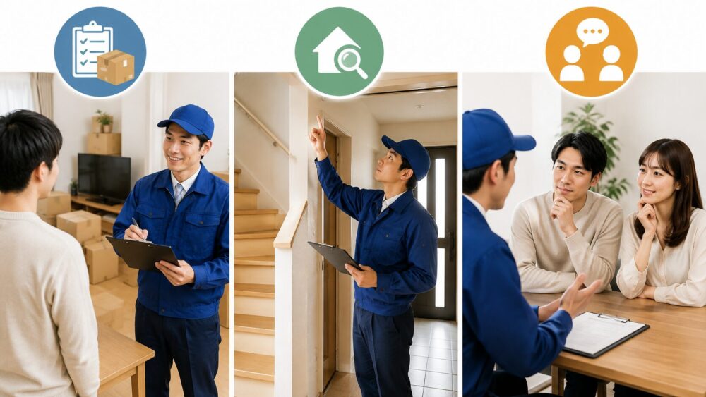 訪問見積もりがおすすめな3つの理由のイメージ画像