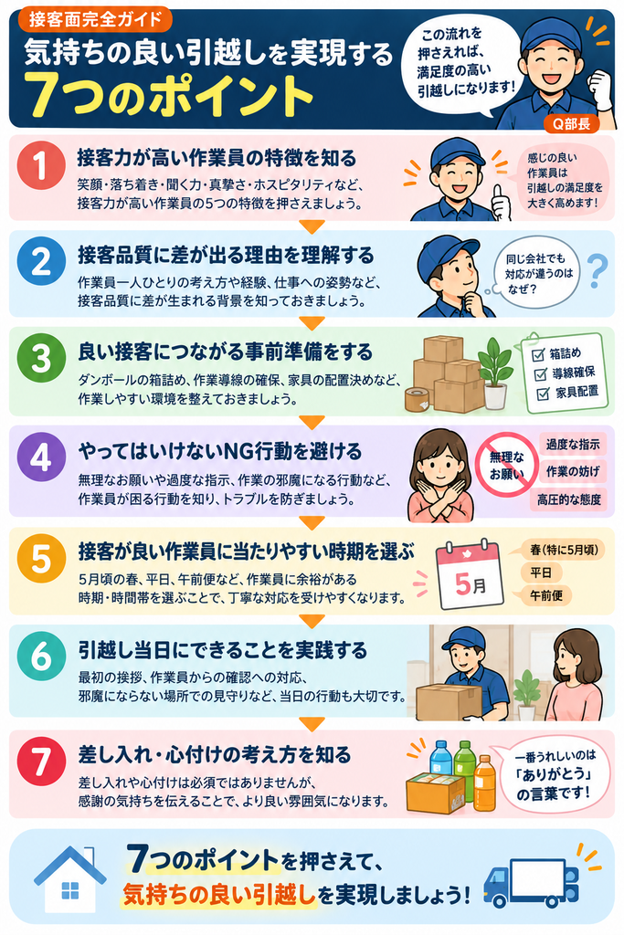 気持ちの良い引越しを実現する7つのポイントのイメージ画像