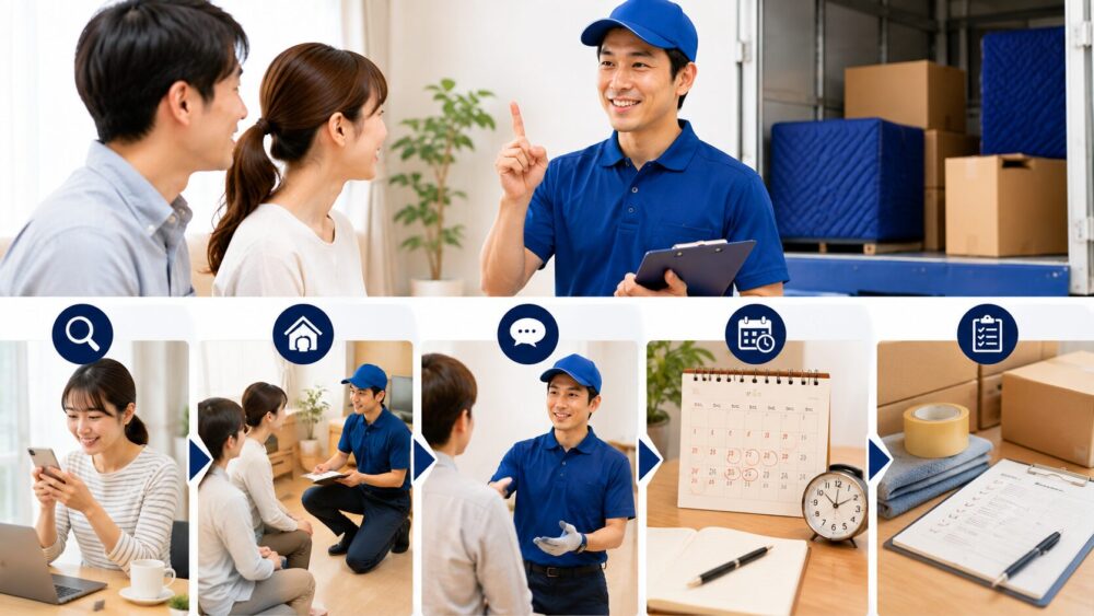 高品質な引越作業員を選ぶ方法｜5ステップのイメージ画像