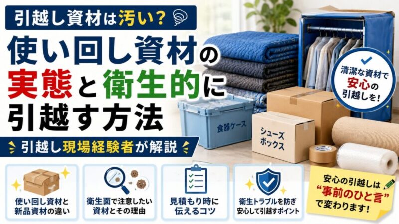 引越し資材は汚い？使い回し資材の実態と衛生的に引越す方法｜引越し現場経験者が解説 