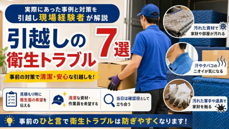 引越しの衛生トラブル7選｜実際にあった事例と対策を引越し現場経験者が解説 