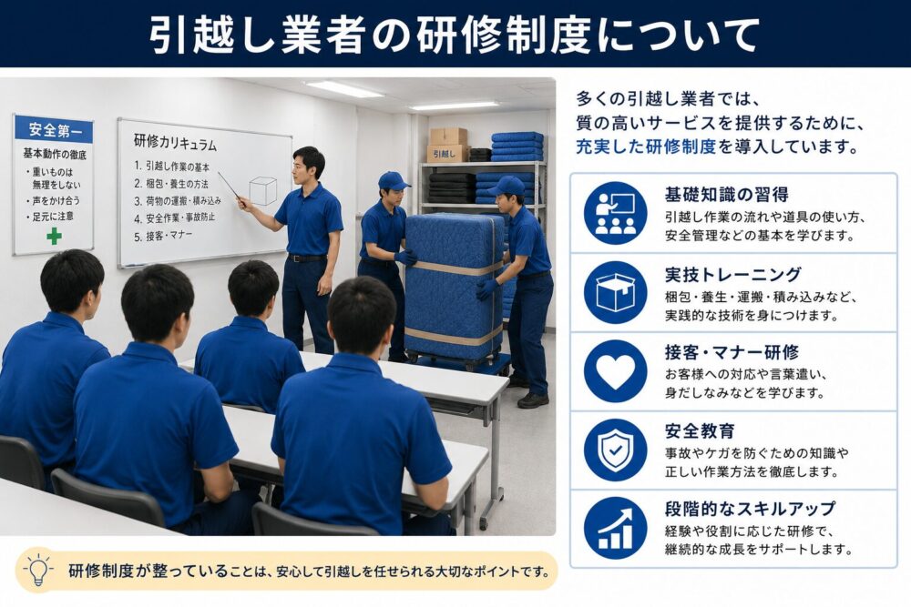 「引越し業者の研修制度について」のイメージ画像
