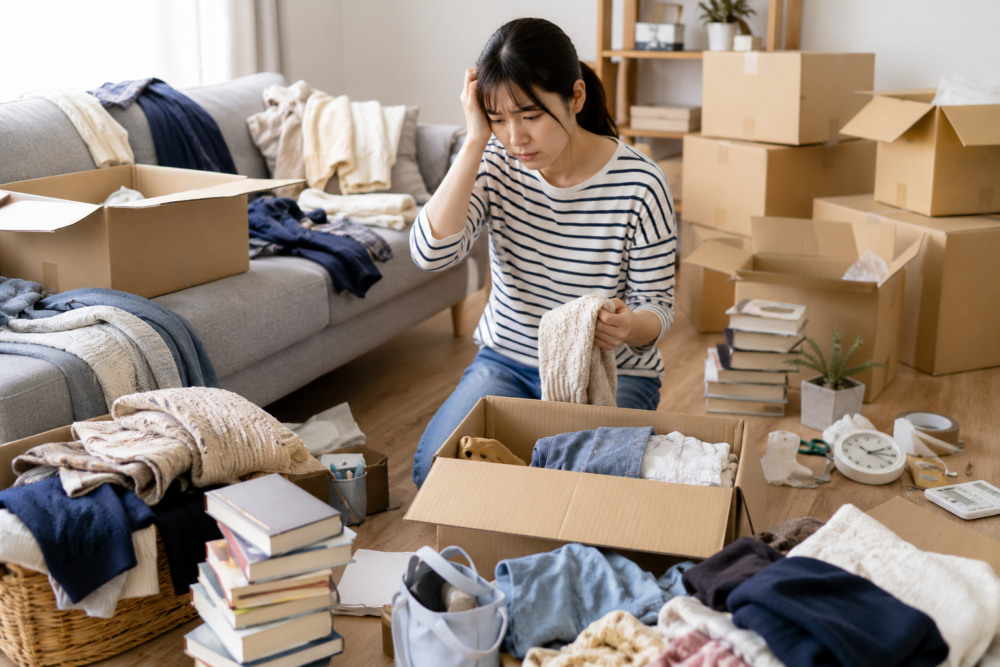 ① 荷造りが終わっていないのイメージ画像